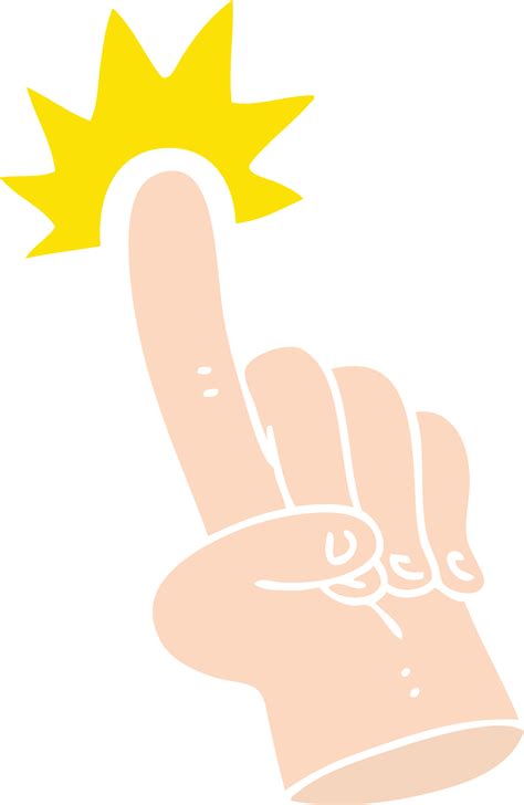 Pointing Finger Hand Drawn Quirky Cartoon Of A 45197255 Png