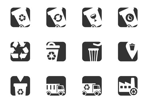 Premium Vector Recycling Icon Set