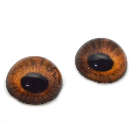 High Domed Medium Brown Human Glass Eyes Handmade Glass Eyes