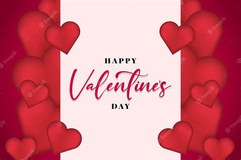 Premium Vector Elegant Happy Valentines Day Banner Illustration