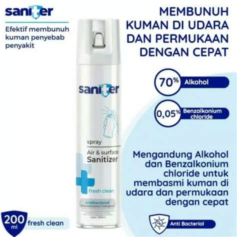 Jual Saniter Sanitizer Spray Aerosol Ml Shopee Indonesia