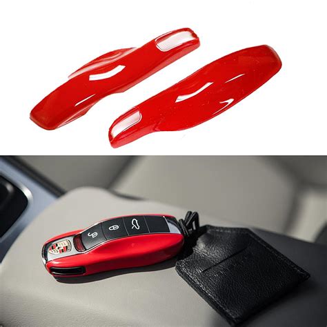 Xotic Tech 1x Red Remote Smart Key Shell Holder Cover For Porsche