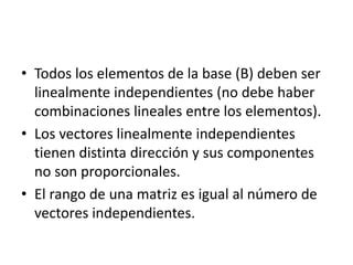 Base Y Dimension De Los Espacios Vectoriales Ppt