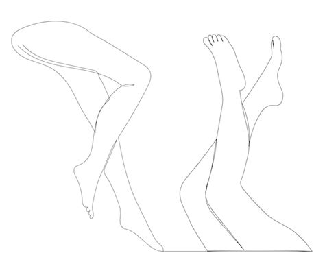 Premium Vector One Continuous Line Drawing Of Foot Vector