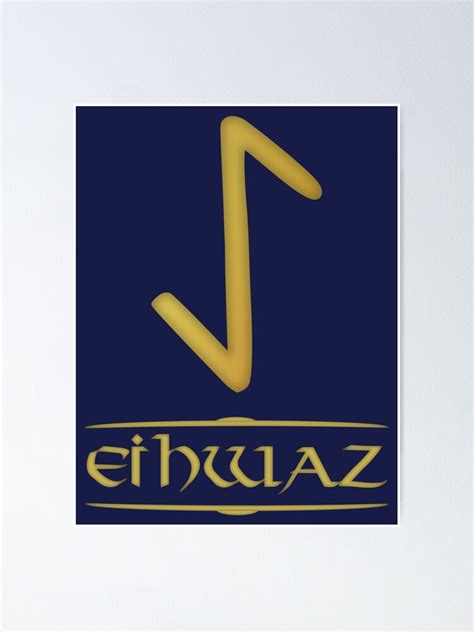 Eihwaz Rune Older Futhark Series Of 24 Runes Poster By