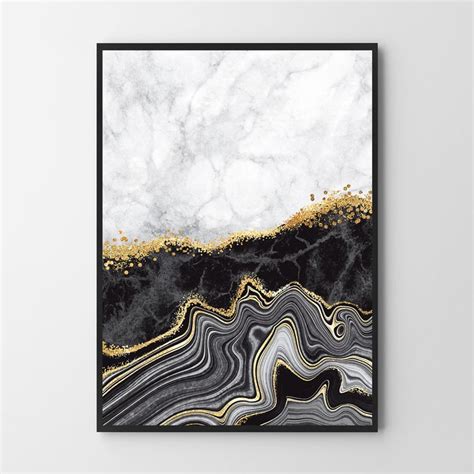 Black Marble A2 42x59 4cm Hog Studio Sklep EMPIK