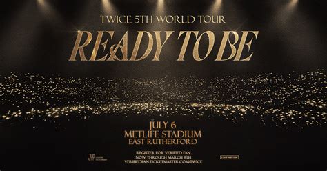 MetLife Stadium on Twitter: "📣 TWICE 5TH WORLD TOUR ‘READY TO BE’ at ...