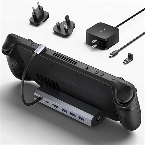 JSAUX Docking Station And 45 W Charger Compatible With Steam Deck 6 In