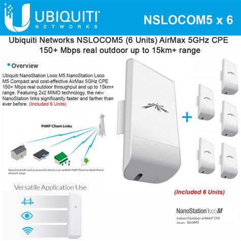 Ubiquiti Nanostation M Locom Indoor Outdoor Airmax Cpe Ghz X Mimo