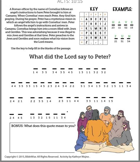 Peter And Cornelius Activity Sheets