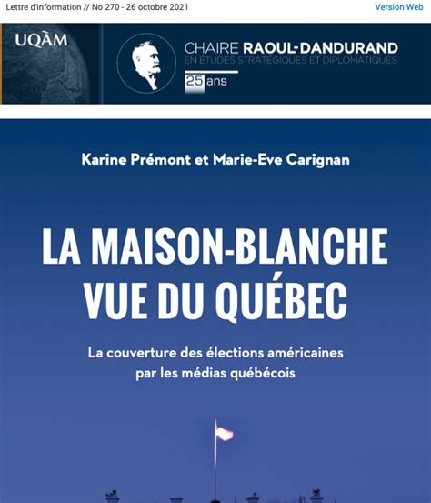 Lettre Dinformation No Octobre Chaire Raoul Dandurand