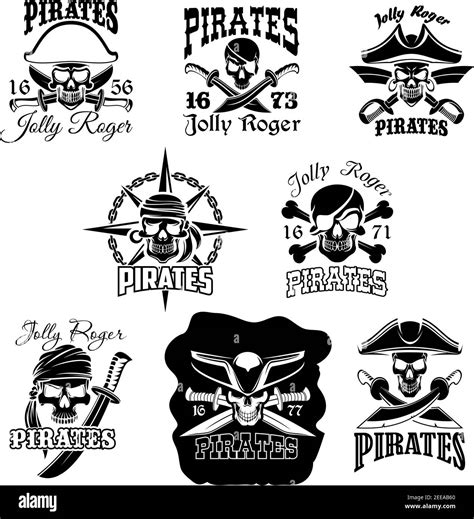 Cr Neo Pirata Con Iconos De Los Huesos Cruzados Bandera Pirata Jolly