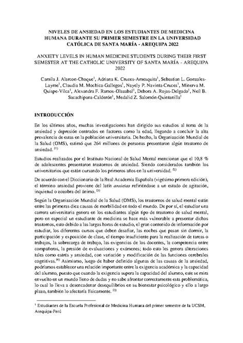 Artículo DE Investigación Bioest NIVELES DE ANSIEDAD EN LOS