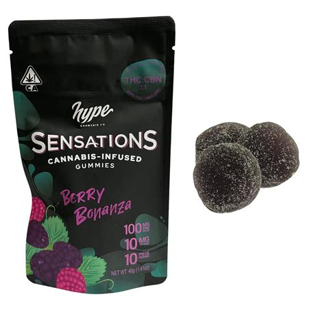 Hype Cannabis Co Berry Bonanza 21 Sensations Gummies 10pk 100mg