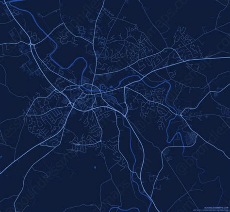 Omagh Dark Blue Vector Map Boundless Maps