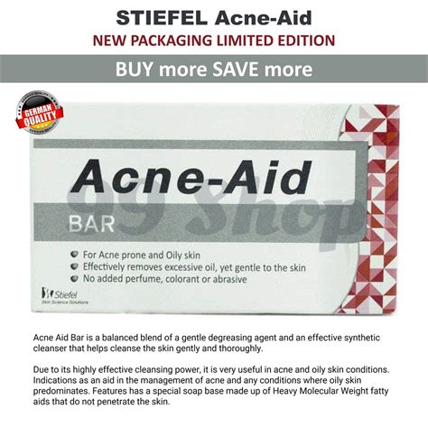 Stiefel Acne Aid Bar Pimple Prone And Oily Skin Acne Aid Soap Bar 100g Limited Edition Shopee