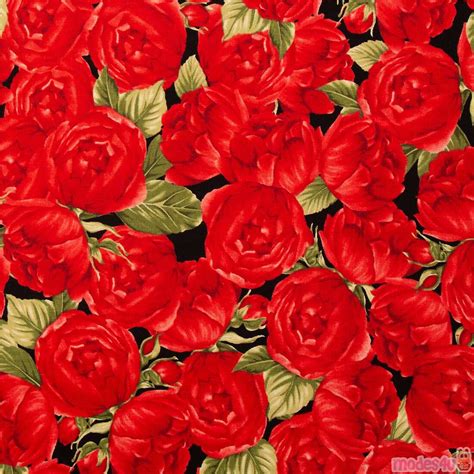 Medium Red Roses Fabric By Timeless Treasures Fabric By Timeless