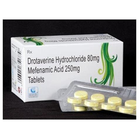 Genericart Medicine Drotaverine Hydrochloride And Mefenamic Acid Tablet