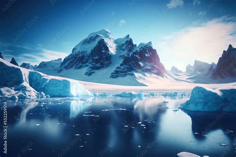 glacier in the mountains,iceberg in polar regions,iceberg in polar ...