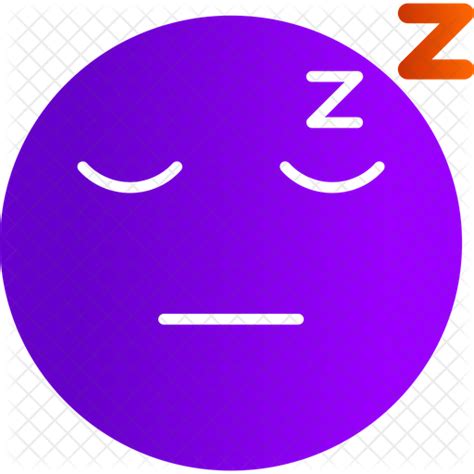 Sleep Emoji Icon Download In Gradient Style