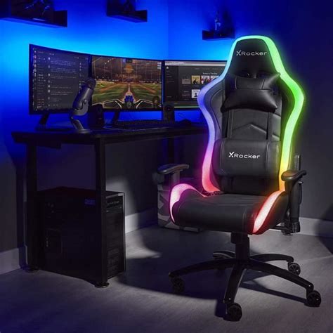 Kewin Chaise De Jeu Pour Pc Avec Clairage Led Neo Motion Chaise De