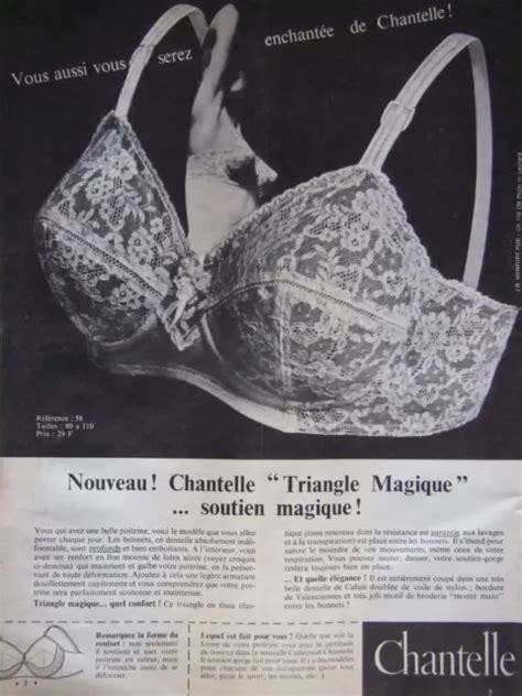 Publicit De Presse Soutien Gorge Chantelle Triangle Magique