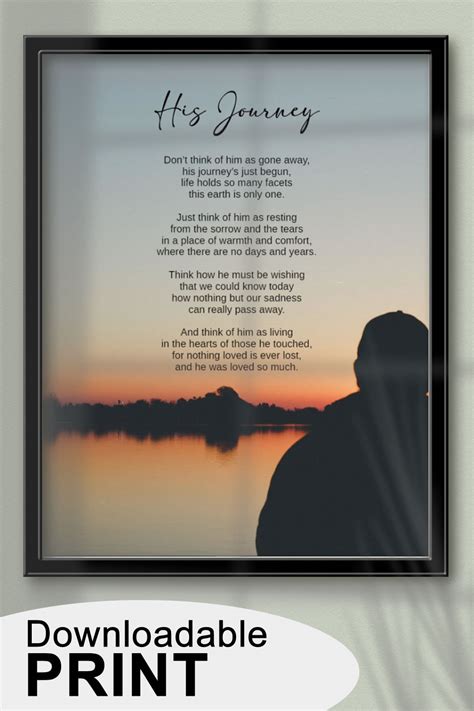 Dad's Journey | Beautiful Memorial Verses For Fathers & Dads