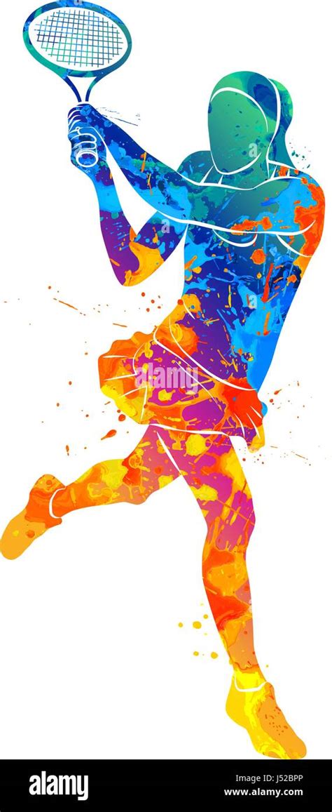 tennis player, silhouette Stock Vector Image & Art - Alamy