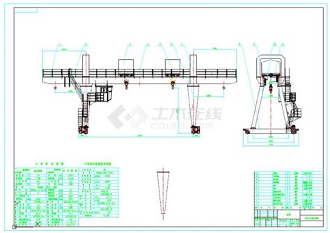 10吨龙门吊CAD图纸共2张图 门式刚架 土木在线