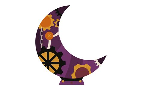 Steampunk Moon Statue Svg Cut File By Creative Fabrica Crafts