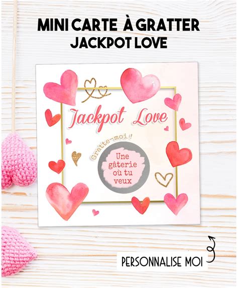 Mini Carte à Gratter Jackpot Love Pour Les Amoureux à Personnaliser