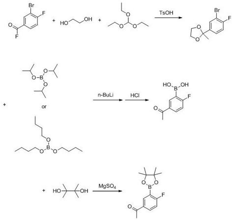 一种5 乙酰基 2 氟苯硼酸频哪醇酯的制备方法与流程