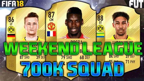 FIFA 18 700K 800K SQUAD BUILDER Feat POGBA AUBAMEYANG VALENCIA FUT