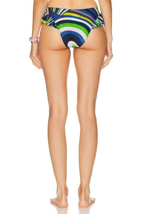 Emilio Pucci Bikini Bottom In Verde Avio Fwrd