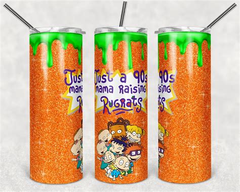 Just A S Mama Raising Her Rugrats Ounce Skinny Tumbler Etsy