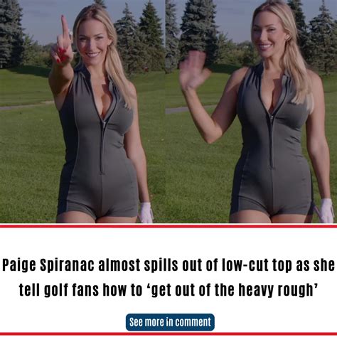 Paige Spiranac Almost Spills Out Of Low Cut Top As She Tell Golf Fans How To ‘get Out Of The