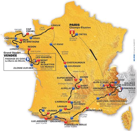 Tour De France Route Map Besttravels Org