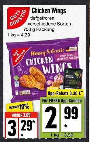 Gut Günstig Chicken Wings Angebot bei EDEKA 1Prospekte de