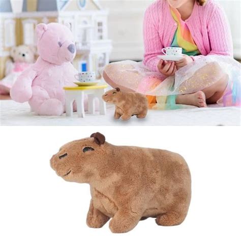 Vvikizy peluche Capybara réaliste Poupée en peluche Capybara mignon