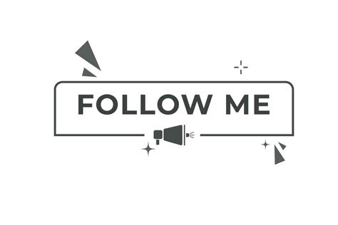 Follow Me Button Speech Bubble Banner Label Follow Me 23250959 Vector