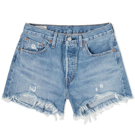 Levis Red Tab 501 Boyfriend Denim Short Oxnard Athens Mid Short End Uk