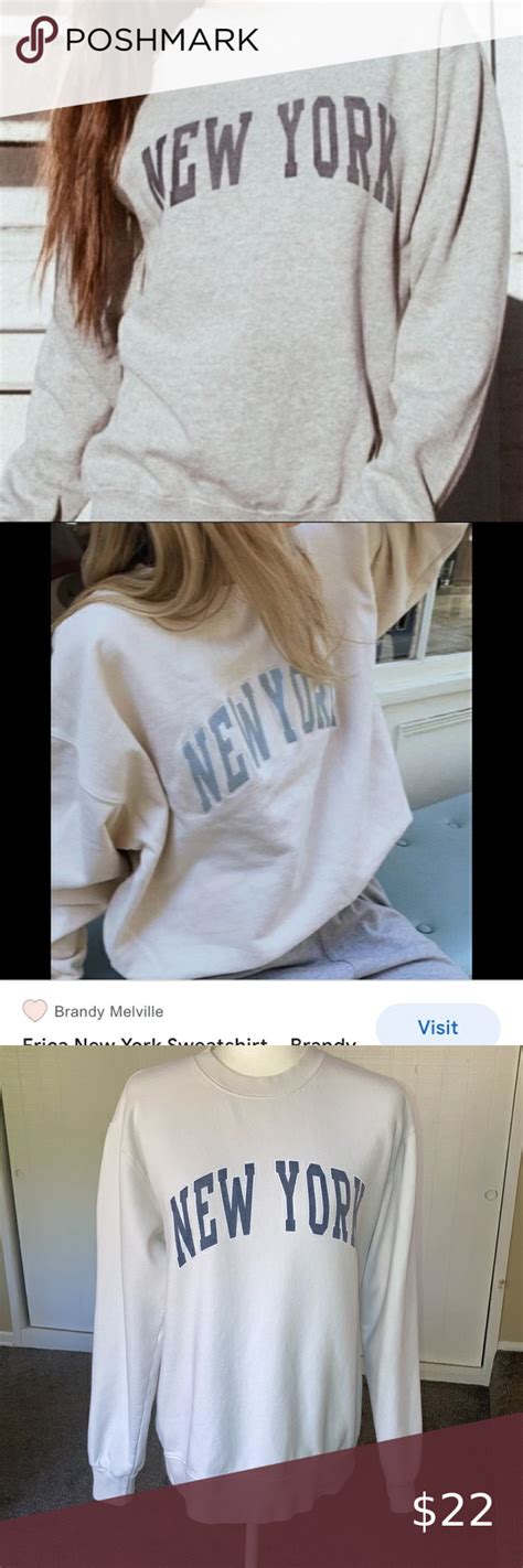 Brandy Melville John Galt New York Erica Sweatshirt Pale Color Size