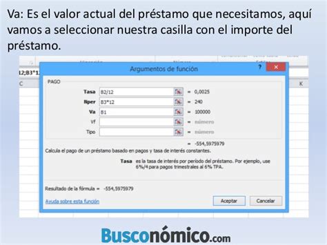 Calcular El Valor De La Cuota De Un Prestamo En Excel Prestamos