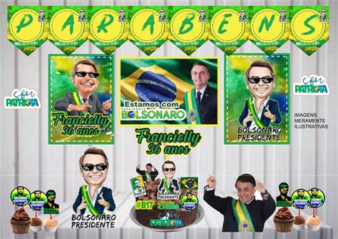 Kit Festa É Só Um Bolinho Bolsonaro Elo7 Produtos Especiais