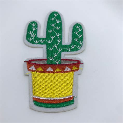 Cactus Patches Cactus Iron On Patch Iron On Cactus Patch Etsy