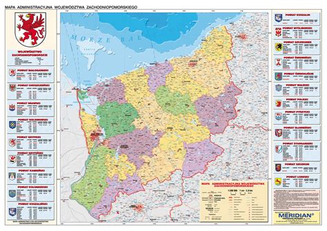 Wojew Dztwo Zachodniopomorskie Mapa Administracyjna Wydawnictwo Edulex