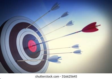 Target Hit Center By Arrows Stock Illustration Shutterstock