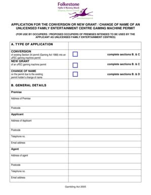 Fillable Online Shepway Gov Application For The Conversion Or New Grant