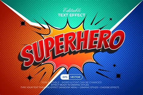 Superhero Text Effect Comic Style Editable Text Effect With Bubble