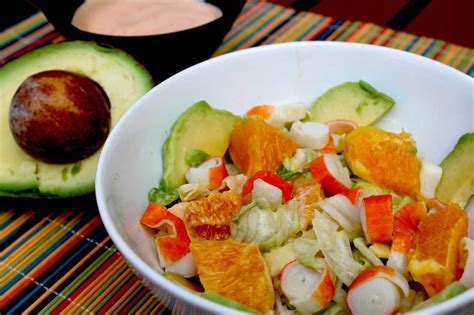 Ensalada Tropical De Aguacate Y Naranja Con Salsa Rosa Recetas Sin